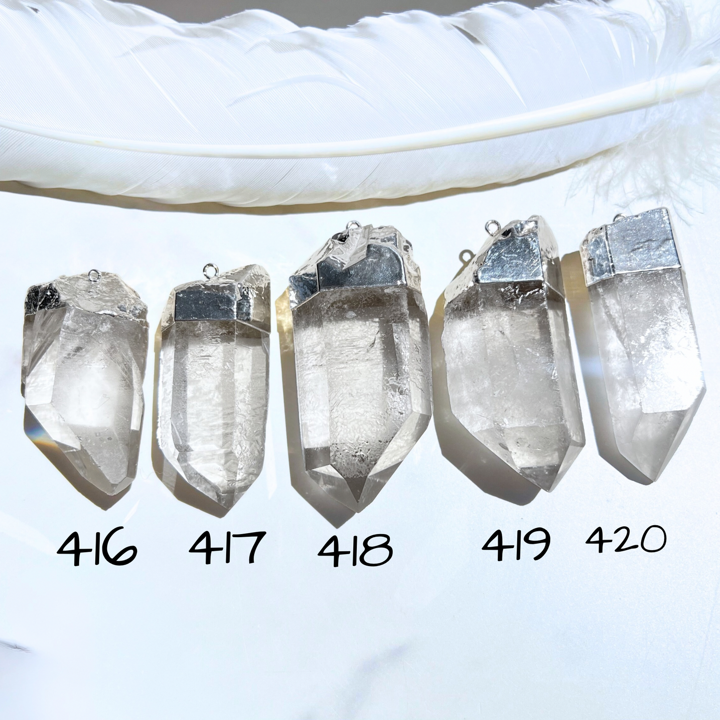 Extra Large Brazilian Crystal Quartz Pendant