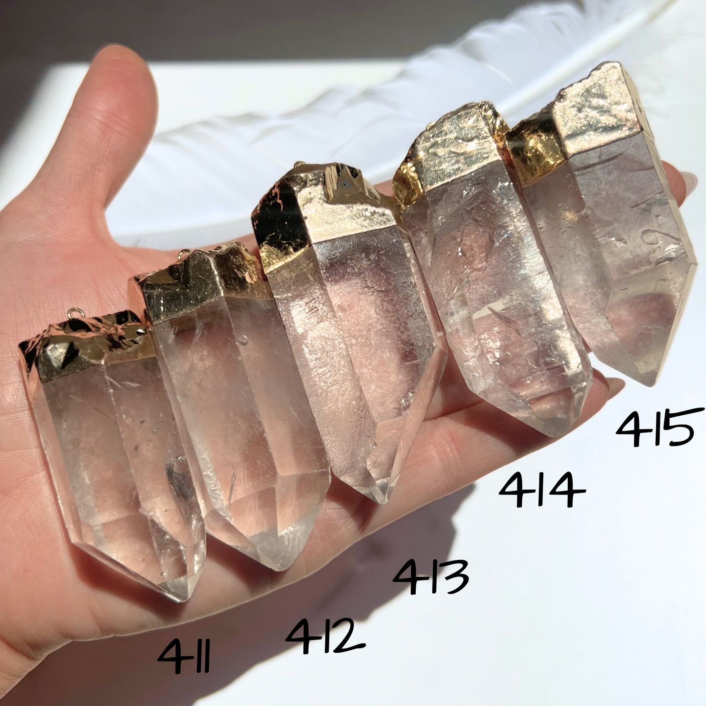 Extra Large Brazilian Crystal Quartz Pendant
