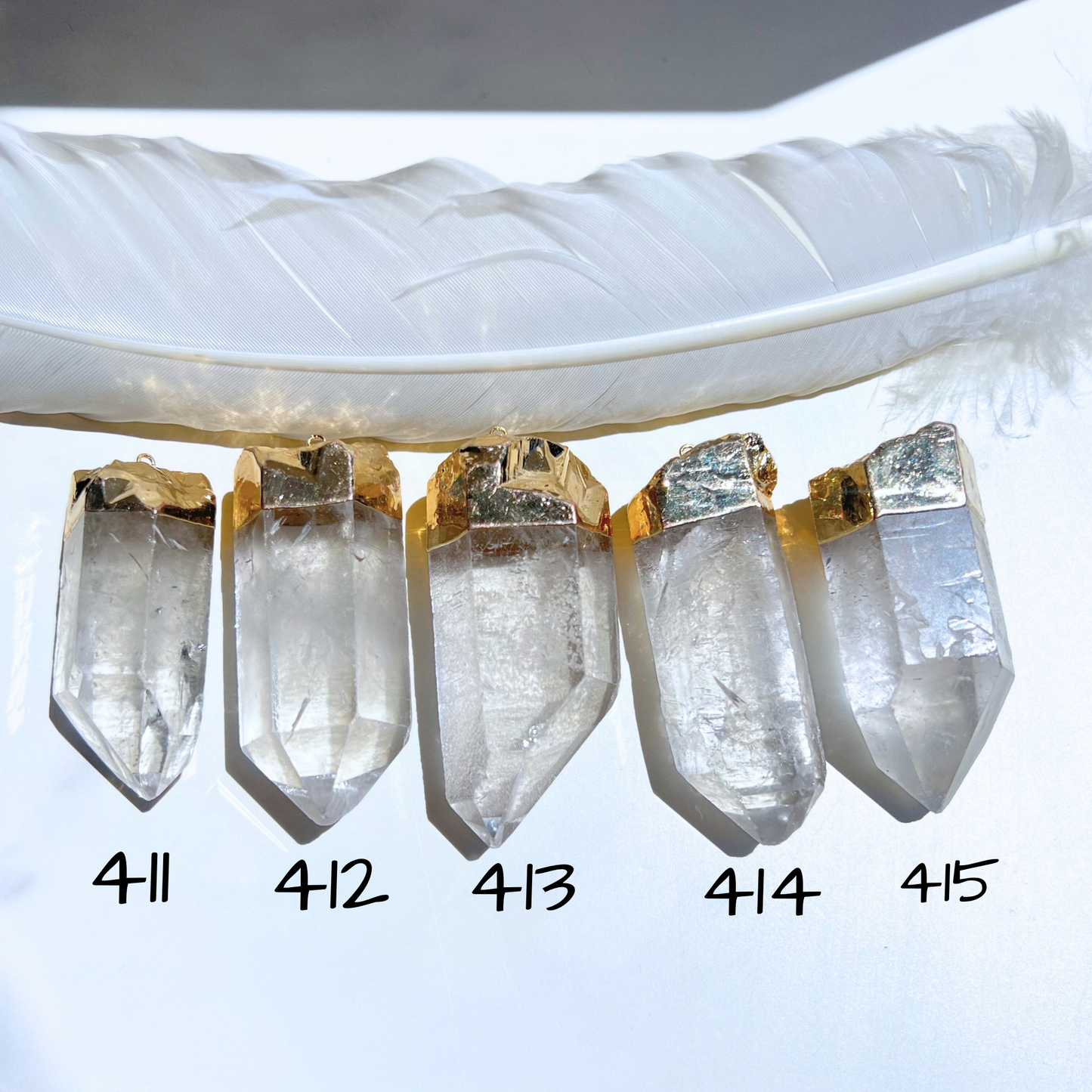 Extra Large Brazilian Crystal Quartz Pendant