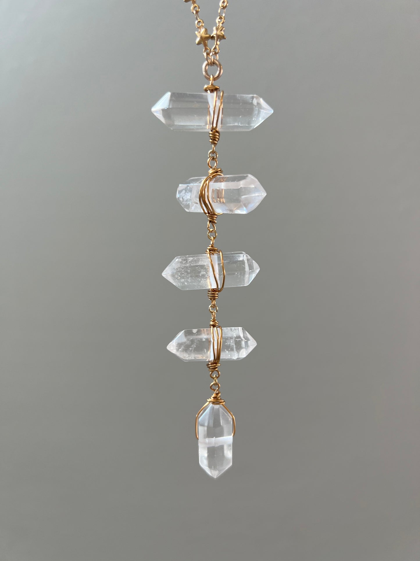 Ladder to the Stars Crystal Quartz Lariat
