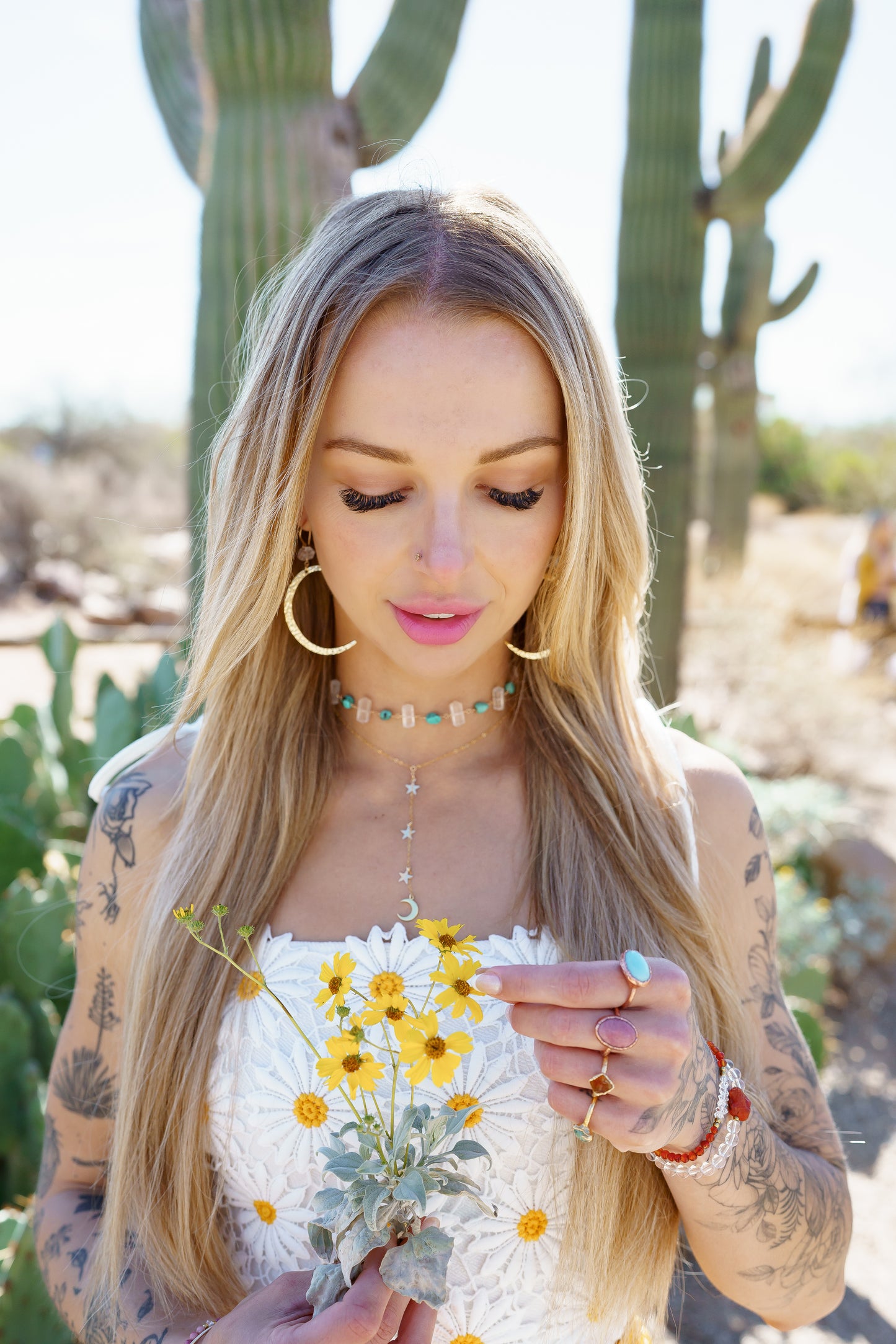 moon and star lariat necklace