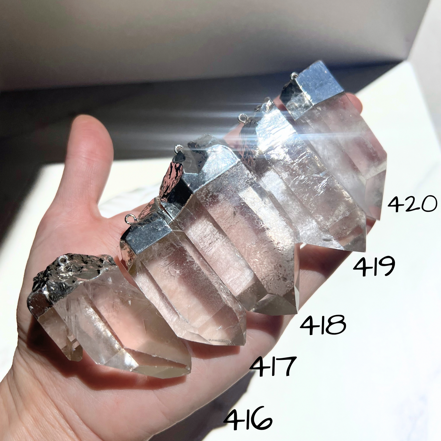 Extra Large Brazilian Crystal Quartz Pendant