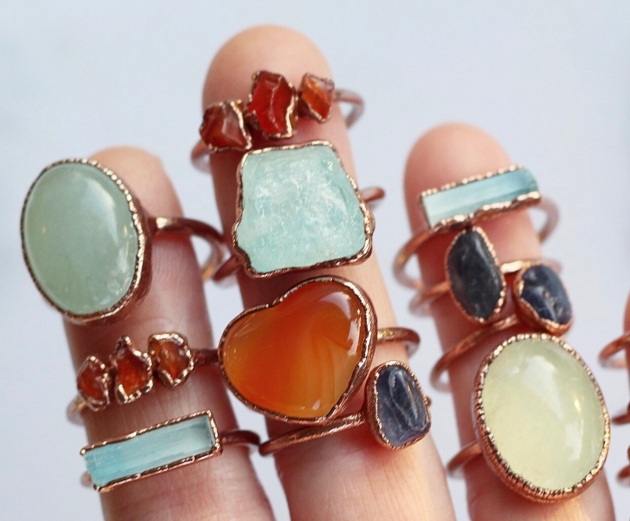 Aquamarine Birthstone Ring, March Birthstone Jewelry, Aquamarine Bar Ring, Raw Birthstone Jewelry, Aquamarine Gemstone Ring