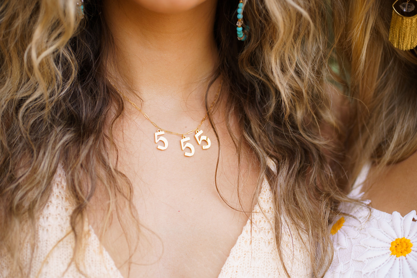 Customizable Angel Number Necklace in 14k Gold Filled or Sterling Silver