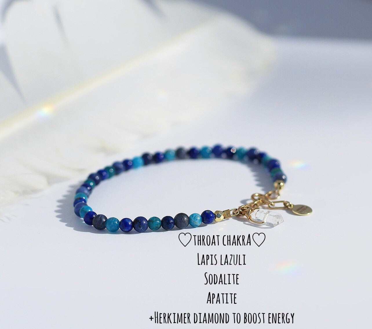 Chakra Crystal Bracelet, Delicate Crystal Bead Bracelet, Rainbow Stacking Bracelet, Raw Crystal Bead Bracelet, Chakra Jewelry