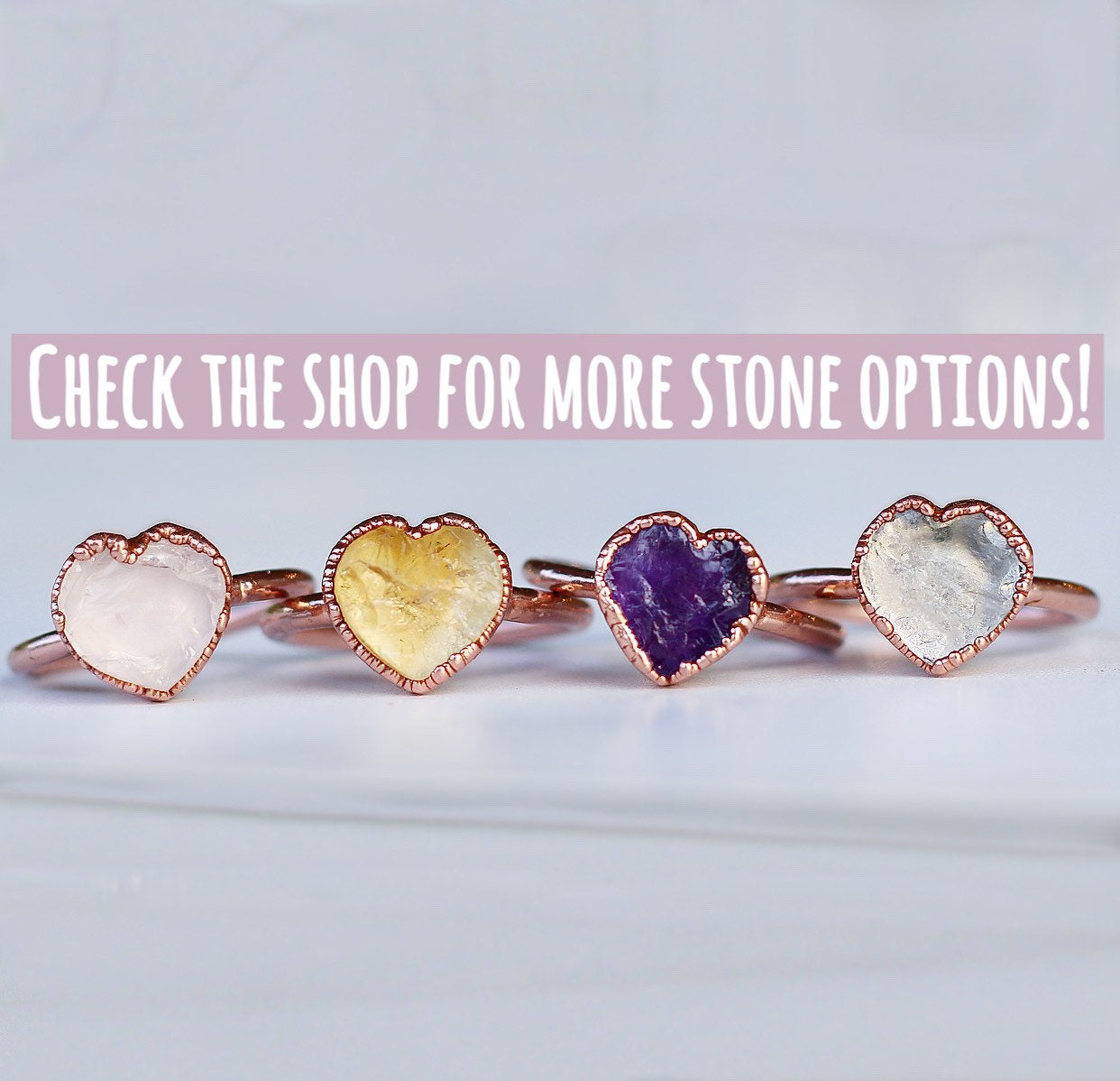 Crystal Quartz Heart Ring, Heart Shaped Crystal Ring, Crystal Heart Gemstone Ring, Crystal Heart Jewelry, Dainty Heart Stone Ring