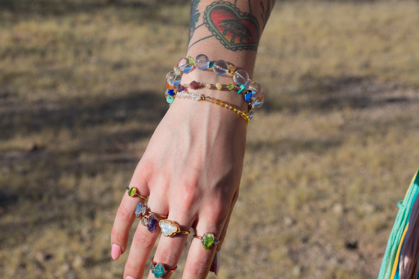 Rainbow Moonstone Cloud Happy Face Ring
