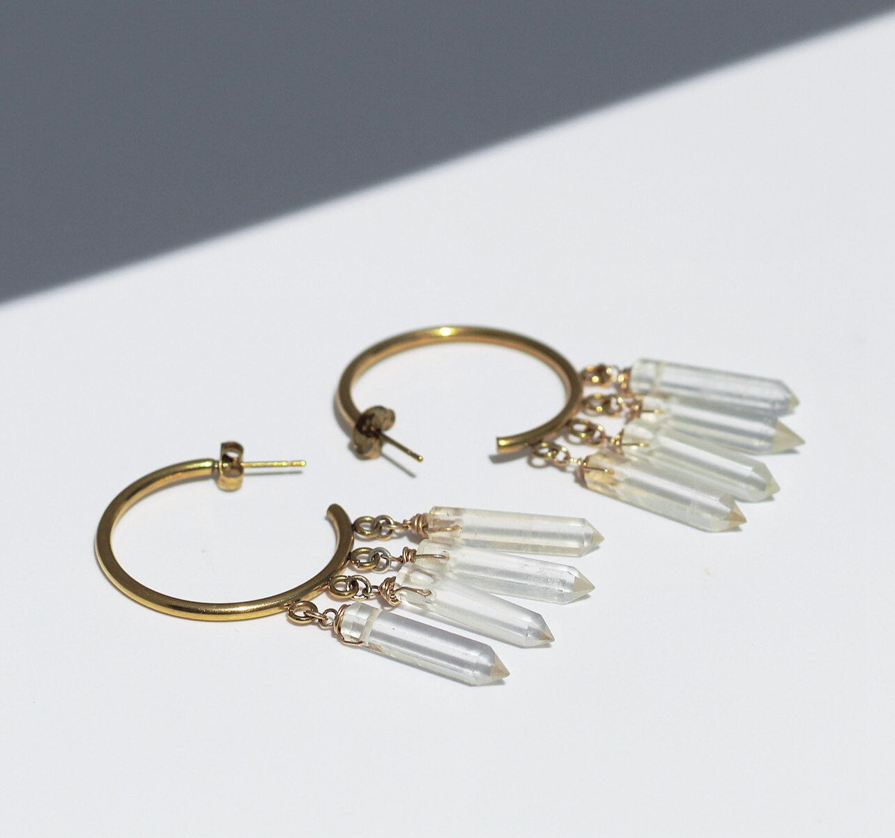 Pick Your Crystal- Charming Chime Hoops