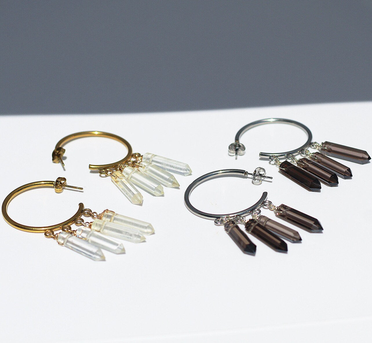 Pick Your Crystal- Charming Chime Hoops