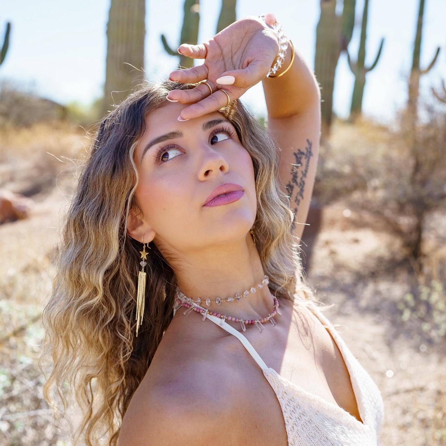 Long Gold Fringe Dangle Earrings, Crystal Fringe Earrings, Star Statement Earrings, Boho Duster Earrings, Shooting Star Earrings, Boho Style