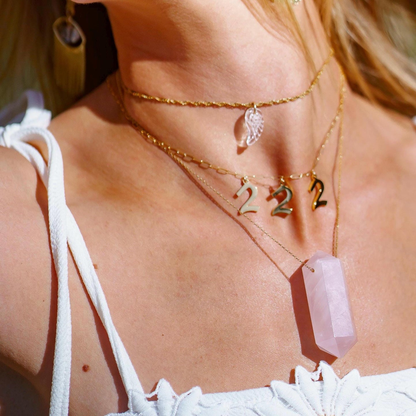 Big Rose Quartz Necklace, Double Terminated Rose Quartz Pendant, Large Rose Quartz Necklace, Love Stone Necklace, Rose Quartz Point Pendant