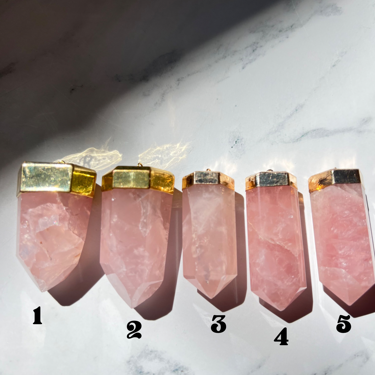Extra Large Polished Rose Quartz Pendant