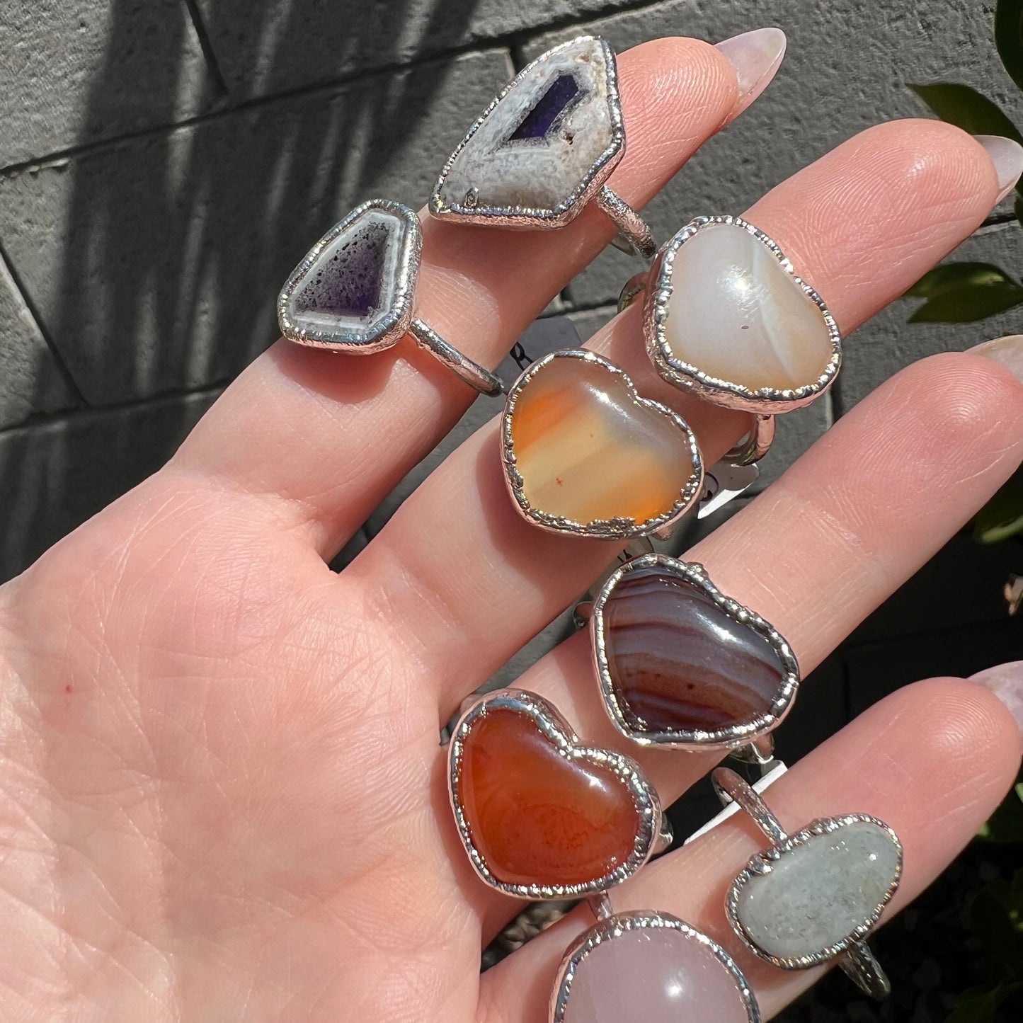 SILVER RINGS sizes 8 to 9