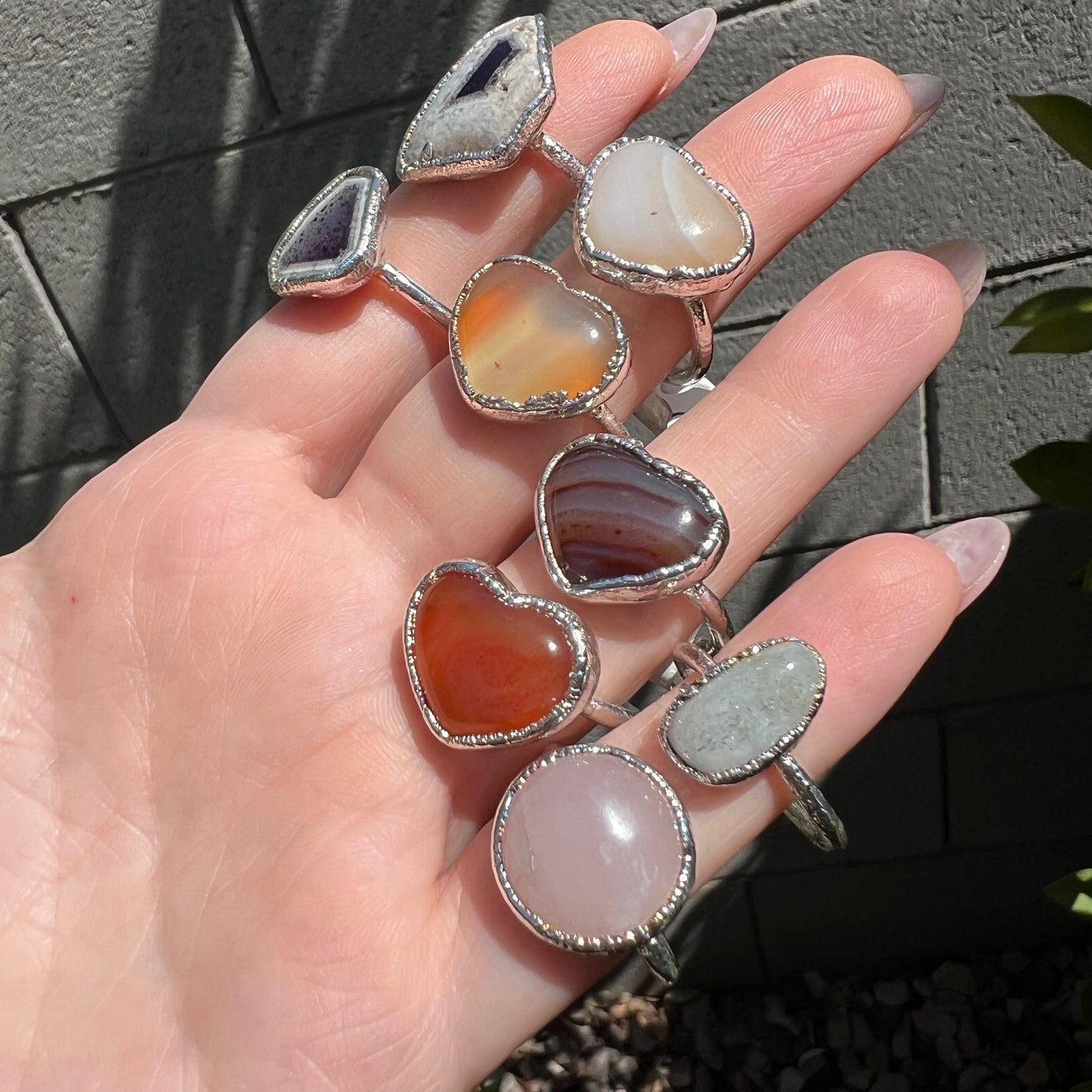 SILVER RINGS sizes 8 to 9