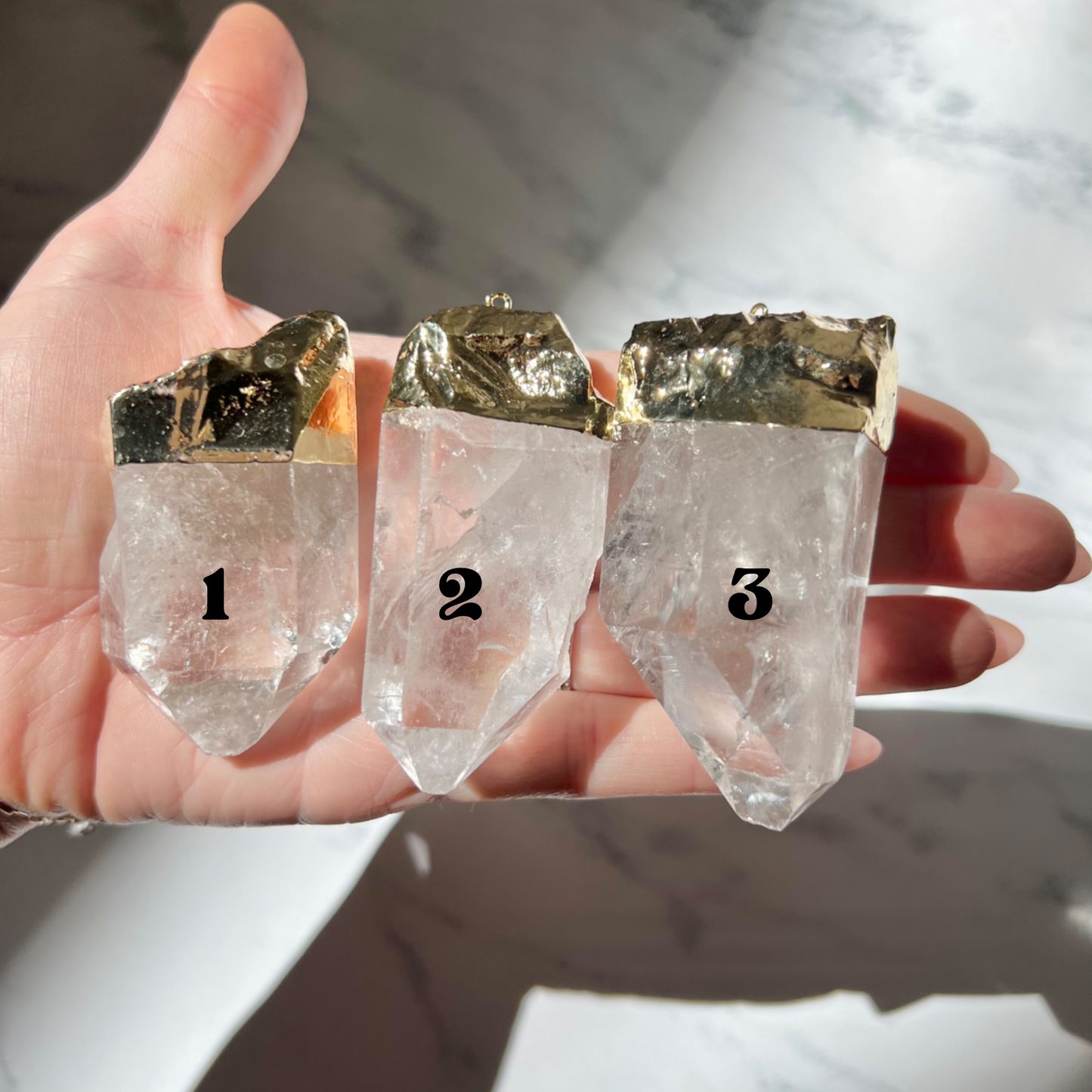 Extra Large Brazilian Crystal Quartz Pendant