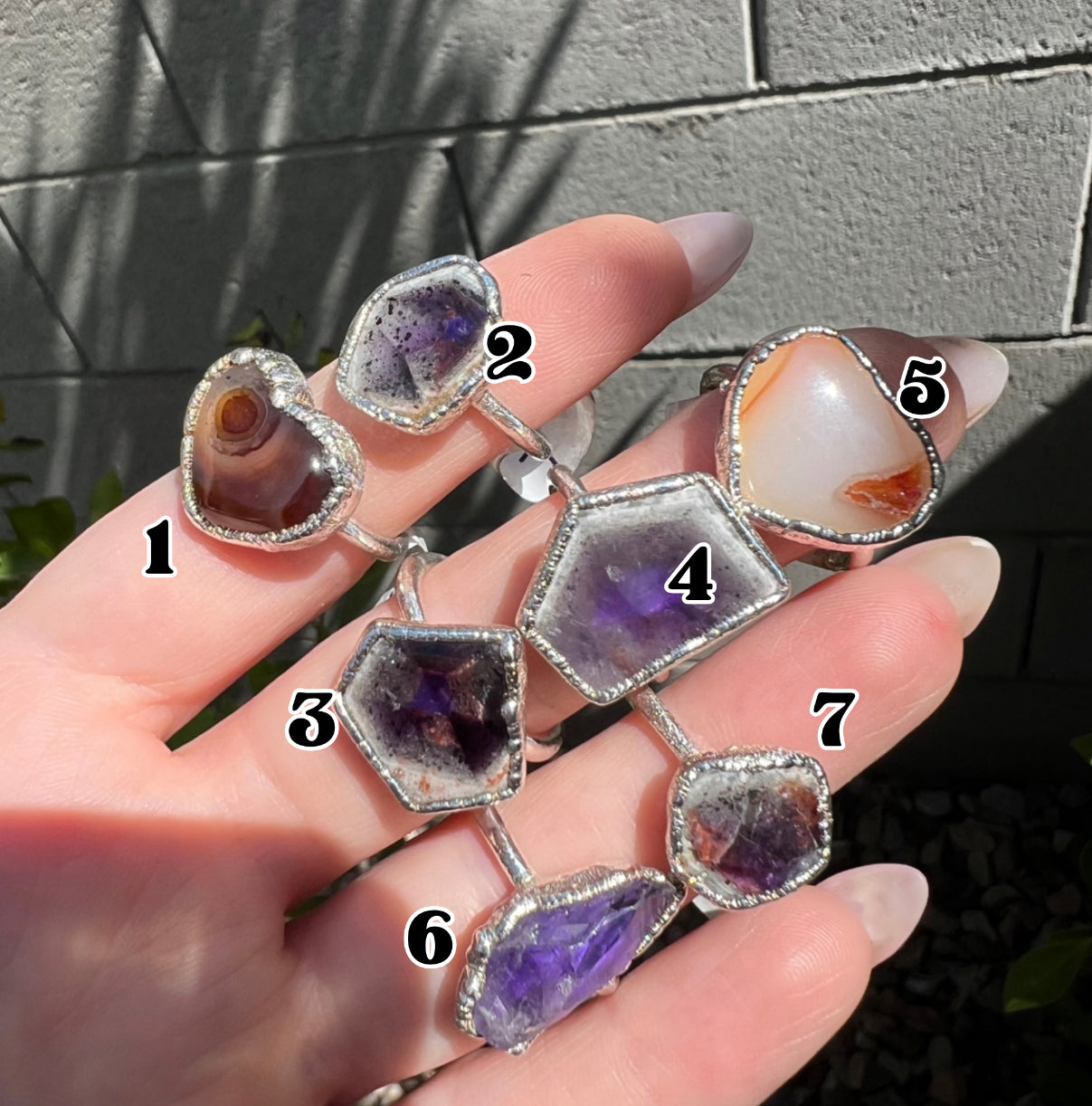SILVER RINGS sizes 7 to 7.5