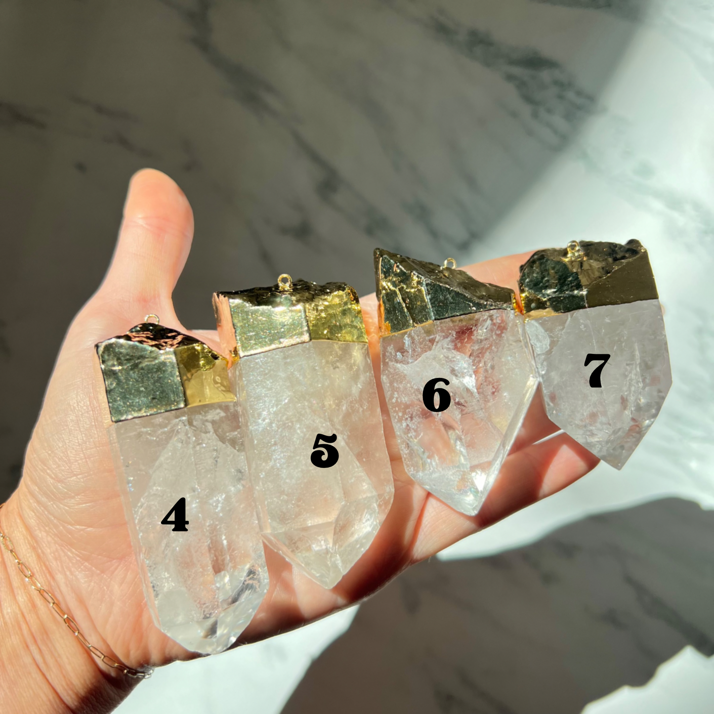 Extra Large Brazilian Crystal Quartz Pendant