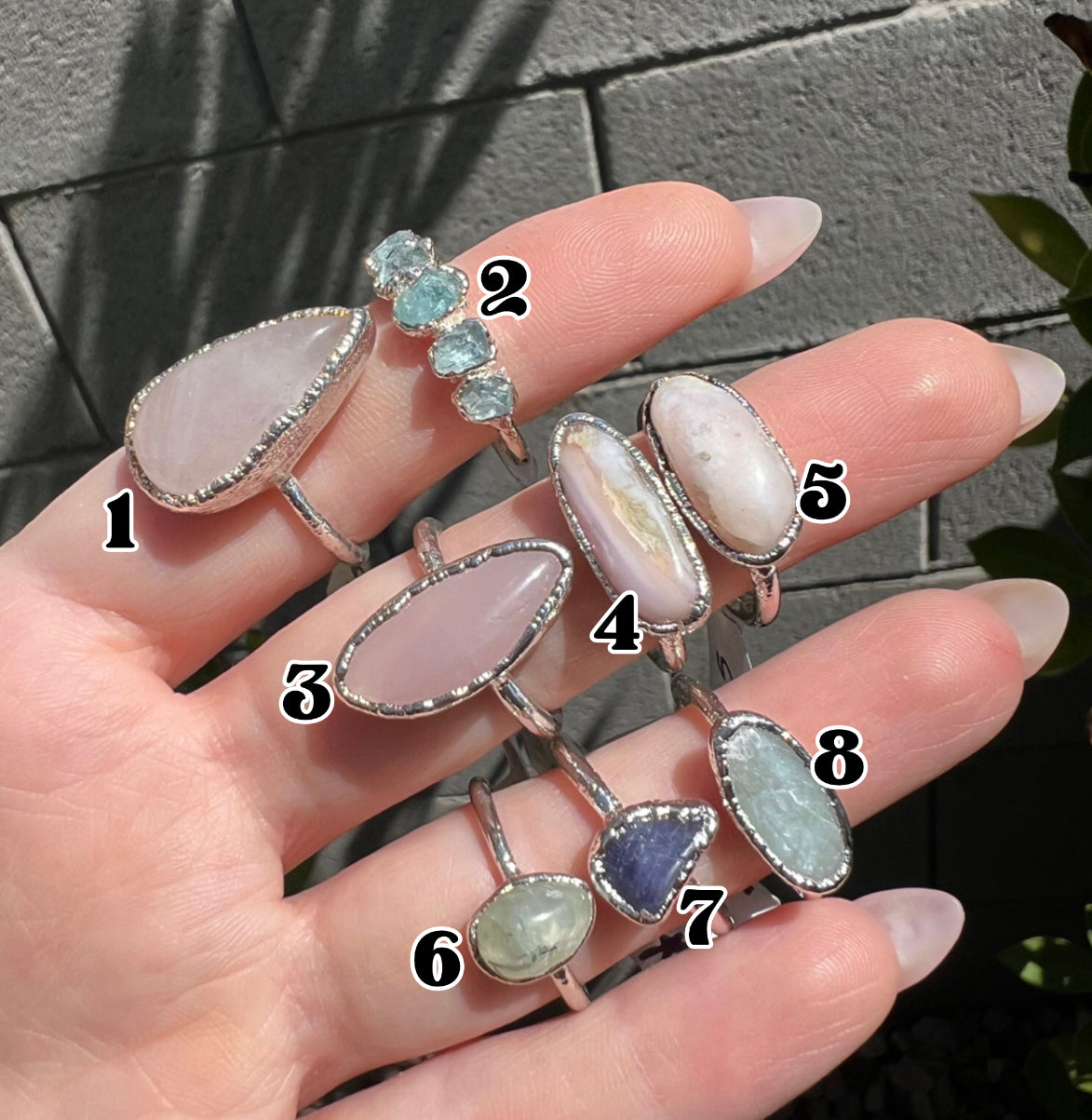SILVER RINGS all in this listing are size 7.5