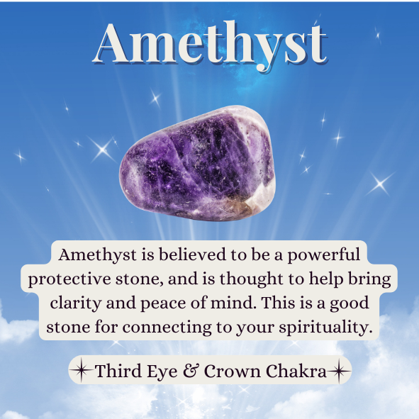 Amethyst Crystal Crown Chakra rings
