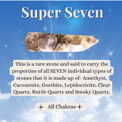 Super Seven Stretchy Mala Bracelet with Herkimer Diamond
