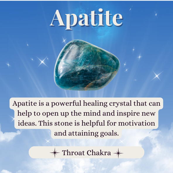 Blue Apatite Stone Stretchy Mala Bracelet with Herkimer Diamond