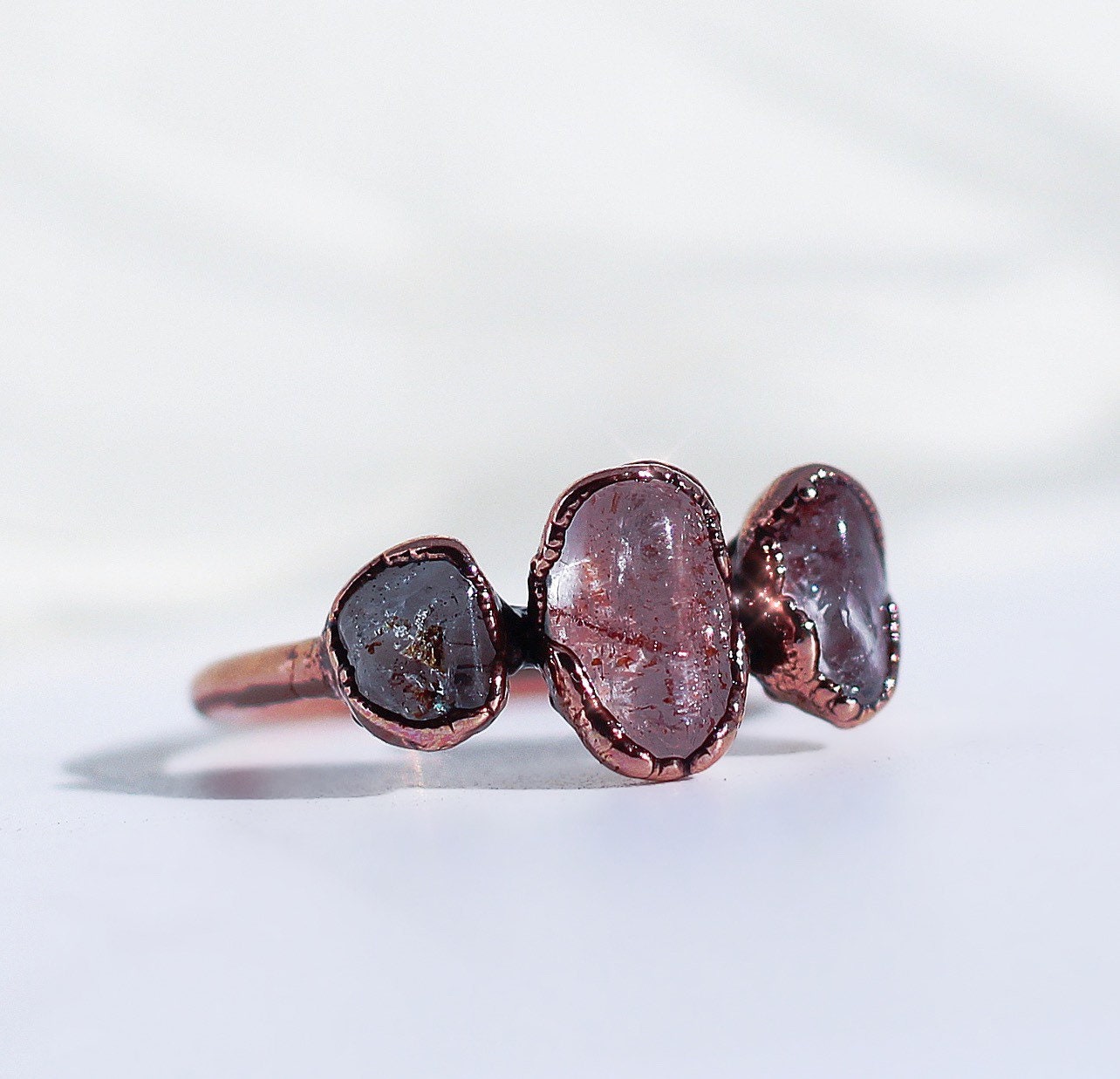 Super Seven Polished Multi Stone Ring in Copper – Buddha Blossom