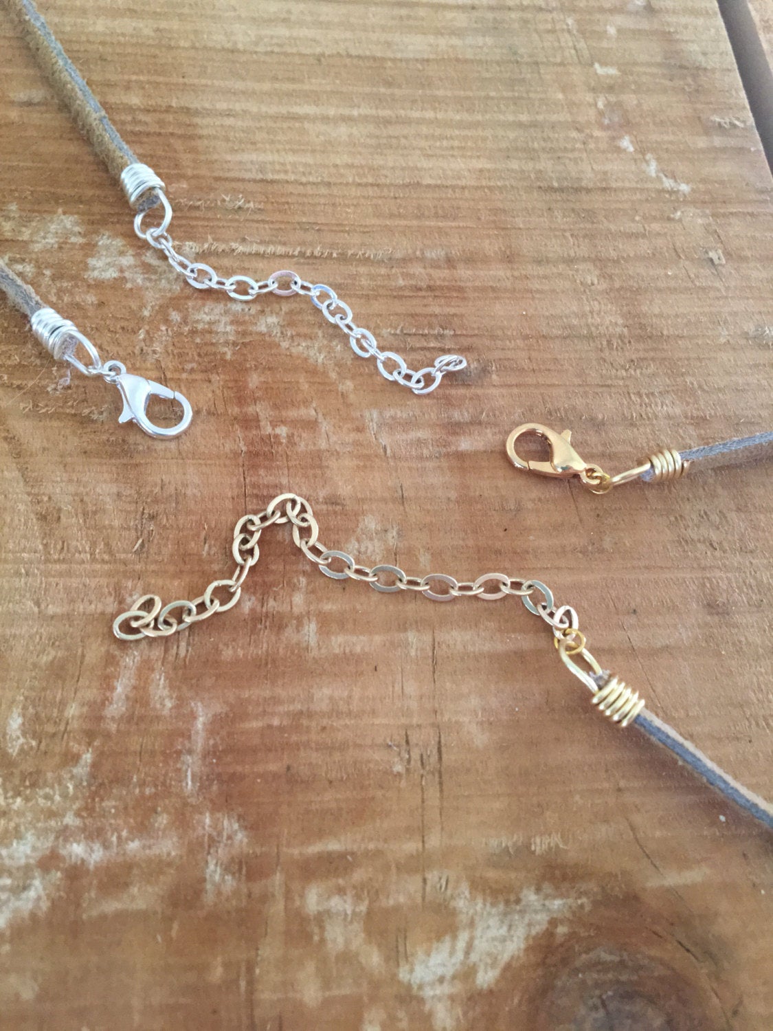 Crystal Choker on Tan Suede, Rose Quartz, Citrine, Amethyst, Crystal Quartz