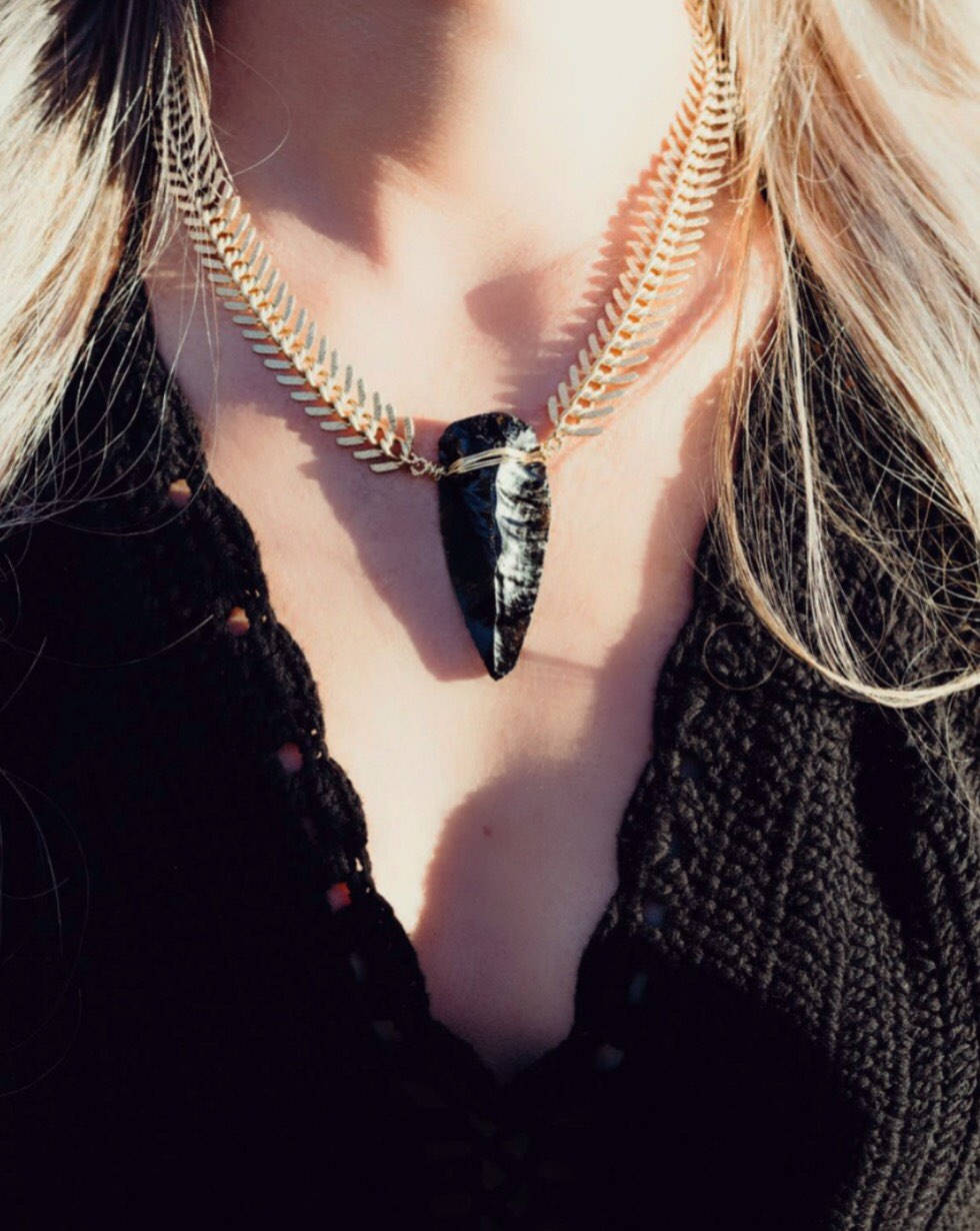Arrowhead Necklace Obsidian, Gold Statement Choker, Black Arrowhead Necklace, Arrowhead Pendant, Arrowhead Necklace Silver, Gold Boho Choker