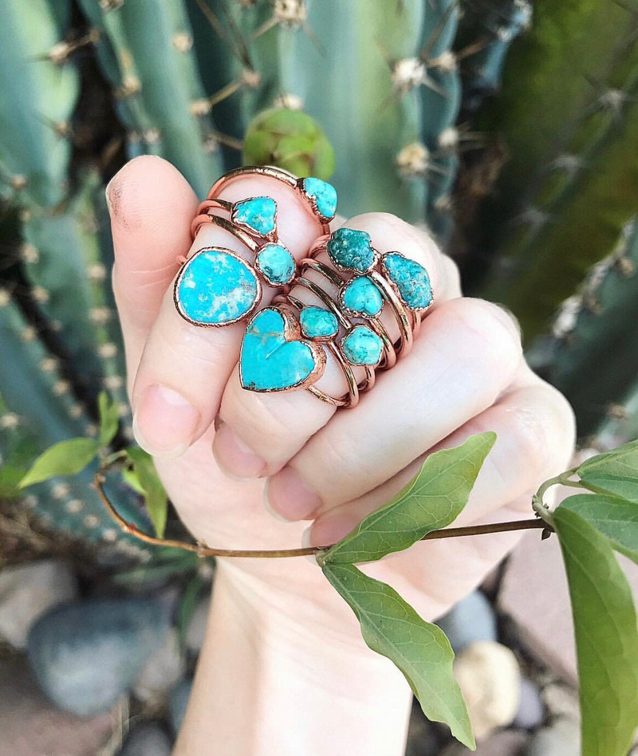 Turquoise Raw Stone Ring, Stackable, Birthstone Jewelry, Dainty December Birthstone Ring, Raw Ring, Healing Stone Ring, Birthstone Gems