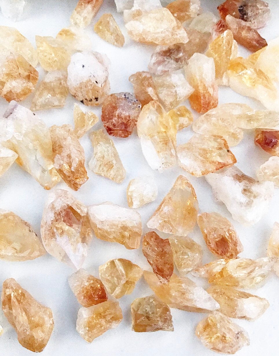 Raw Citrine Claw Studs