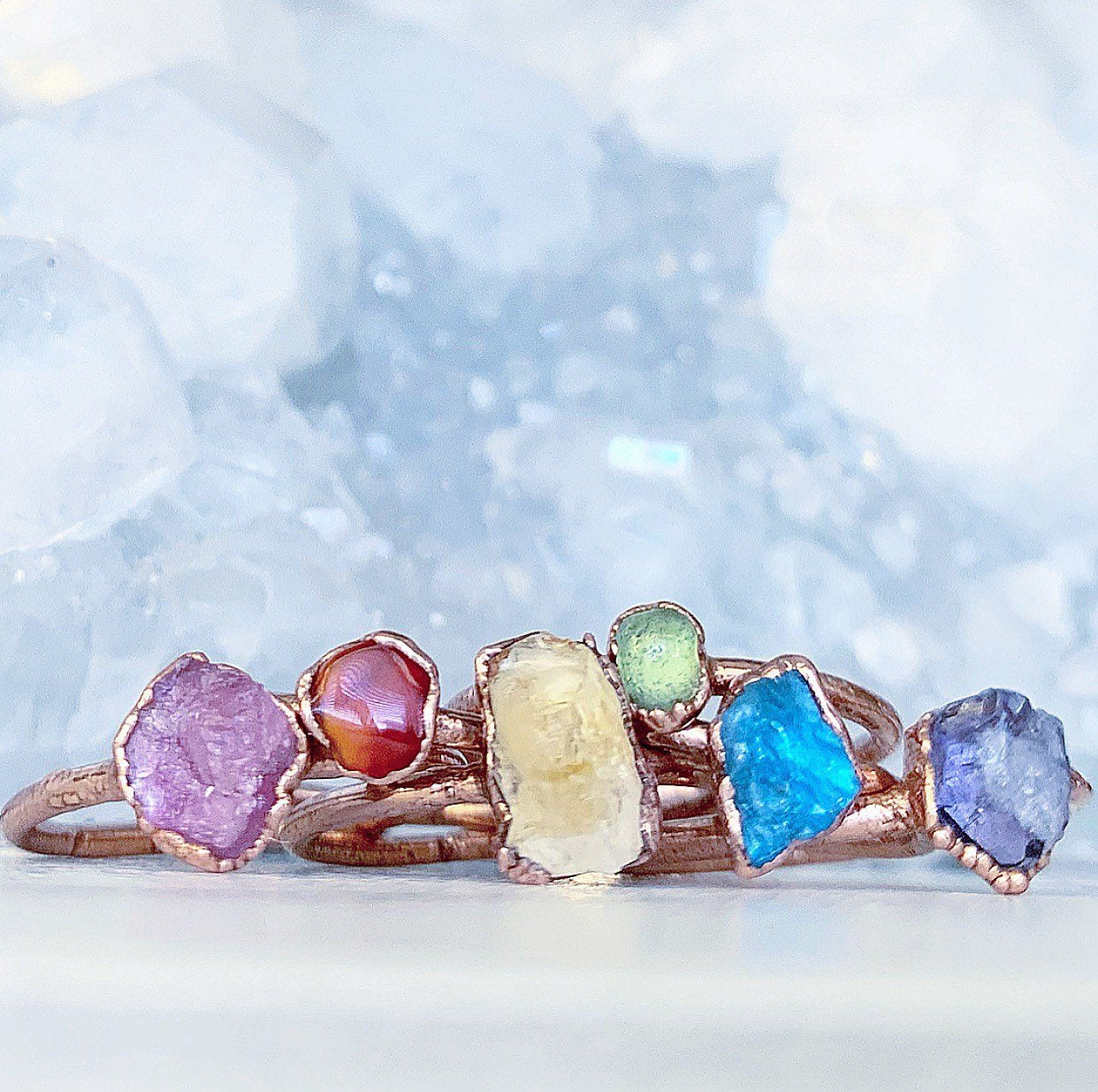 Dainty Carnelian Stone Ring, Delicate Healing Crystal Jewelry, Tiny Carnelian Crystal Ring, Healing Crystal Gift, Raw Stone Stacking Ring