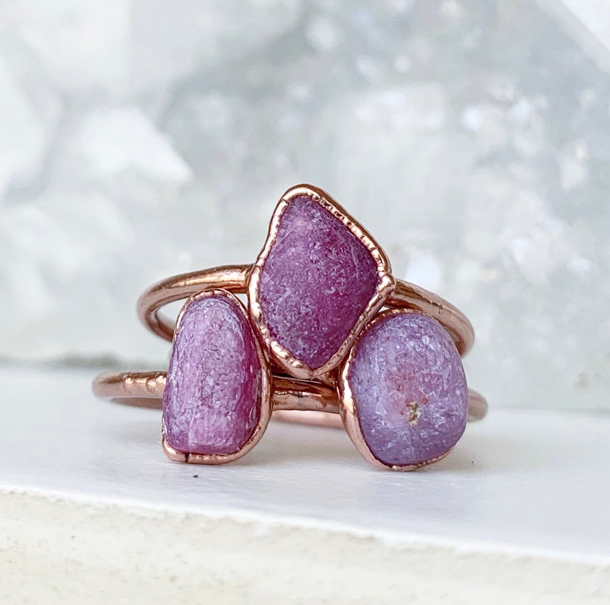 Dainty Ruby Stacking Ring, Tiny Raw Ruby Ring, July Birthstone Stacking Ring, July Birthstone Jewelry Gift, July Birthday Gift for Her