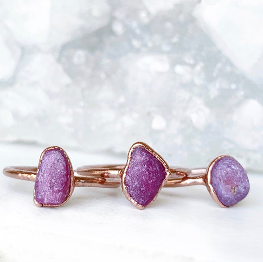 Dainty Ruby Stacking Ring, Tiny Raw Ruby Ring, July Birthstone Stacking Ring, July Birthstone Jewelry Gift, July Birthday Gift for Her