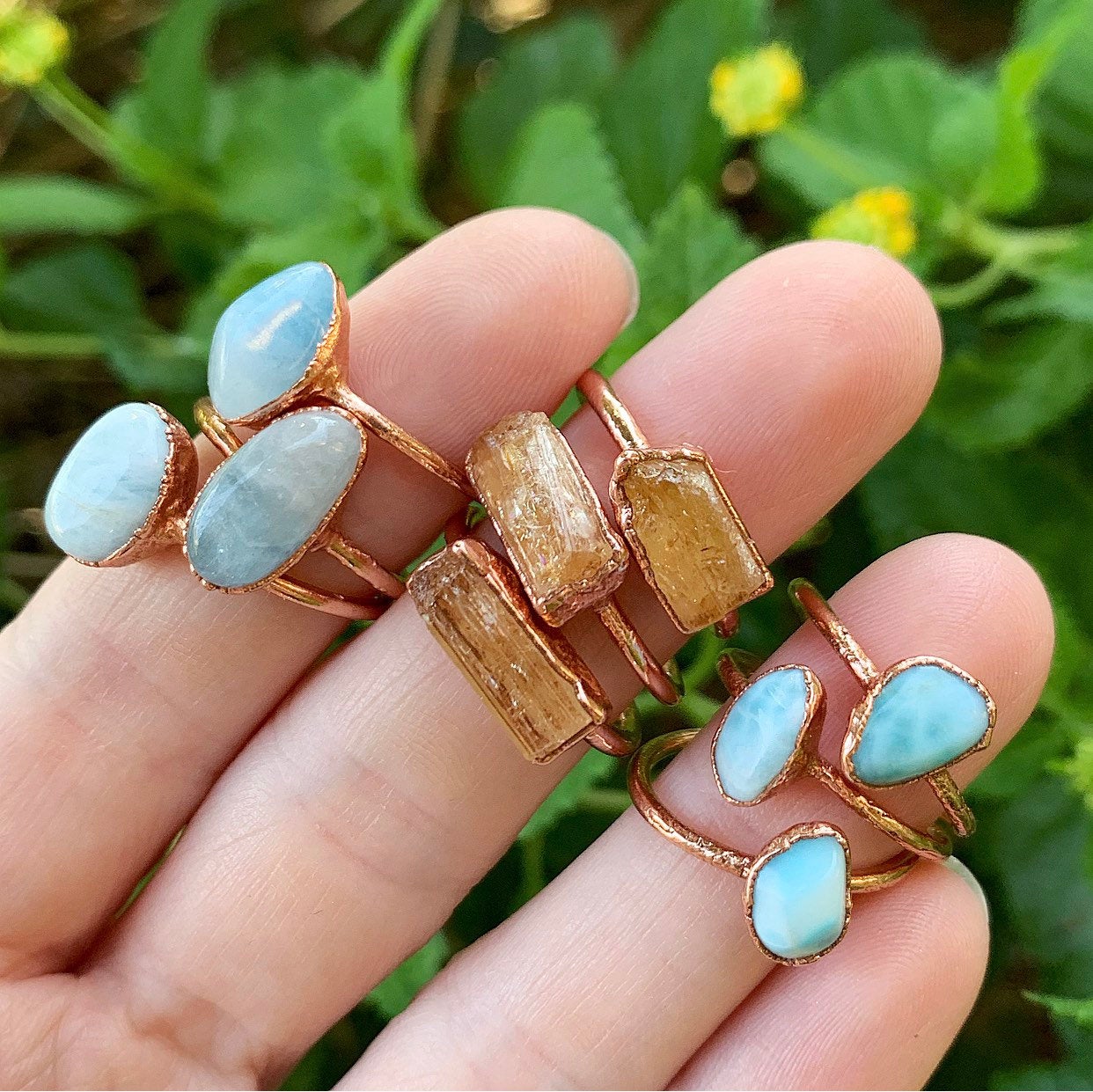 Raw Larimar Stone Ring, Pisces Birthstone Ring, Leo Birthstone Ring, Natural Larimar Ring, Alternative Birthstone, Jewelry Gift for Her