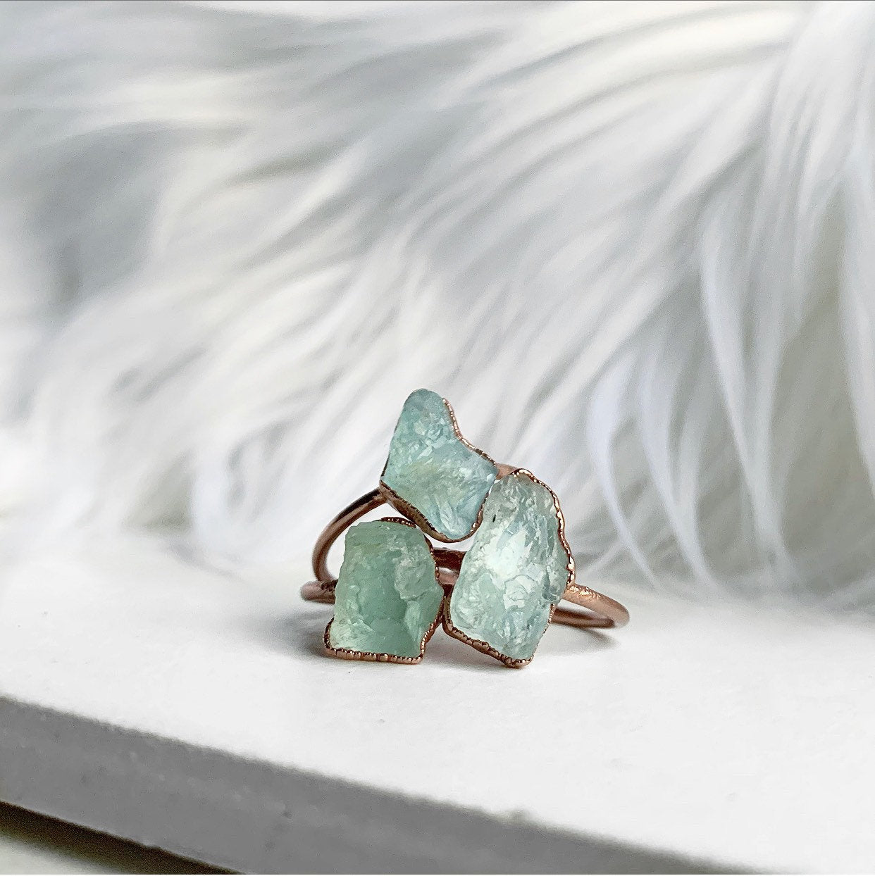 Raw Aquamarine Ring