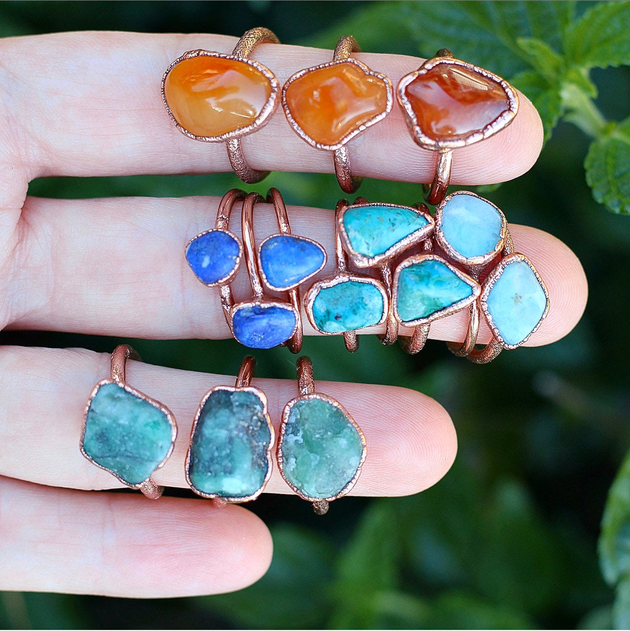 Chunky Raw Carnelian Stacking Ring