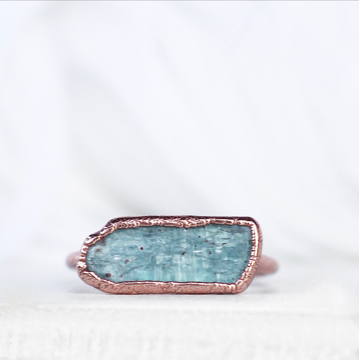 Horizontal Blue Kyanite Blade Ring