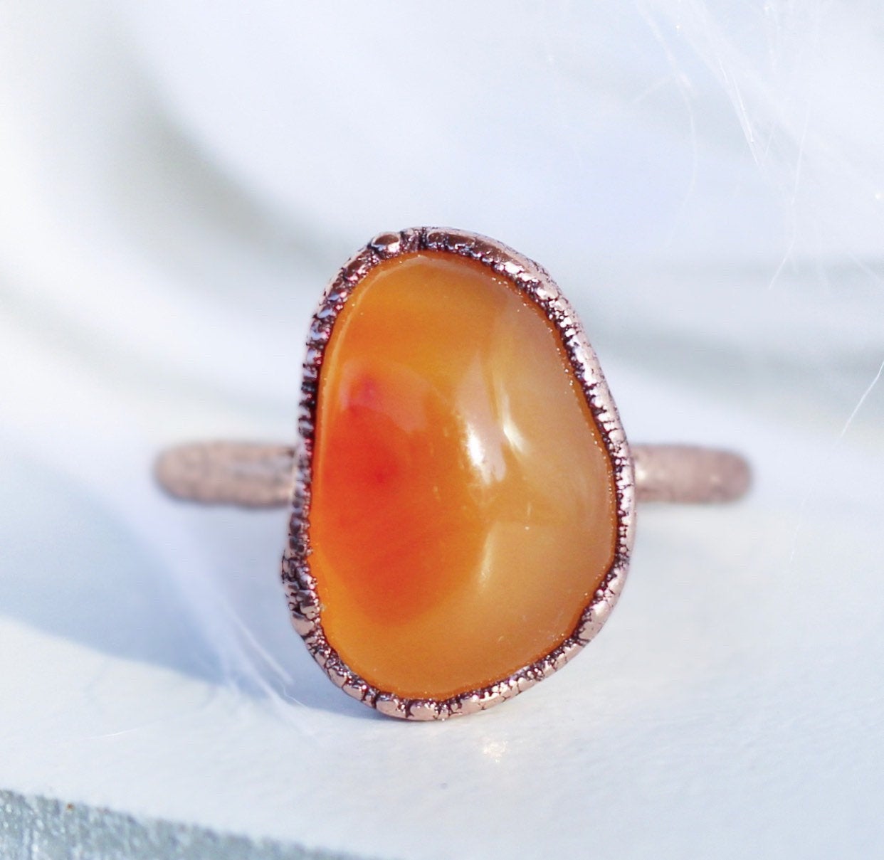 Chunky Carnelian Ring