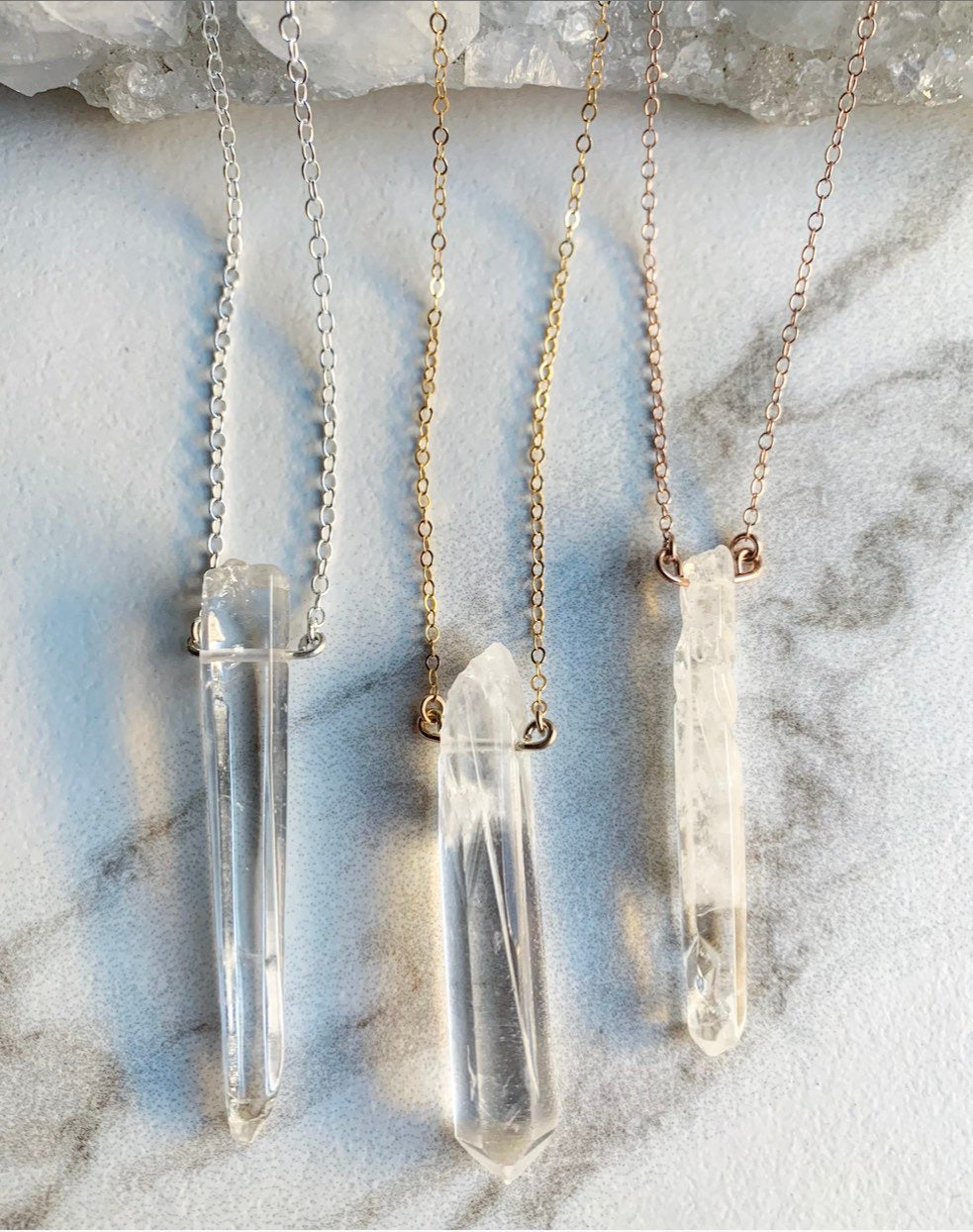 Gratitude Crystal Quartz Pendant