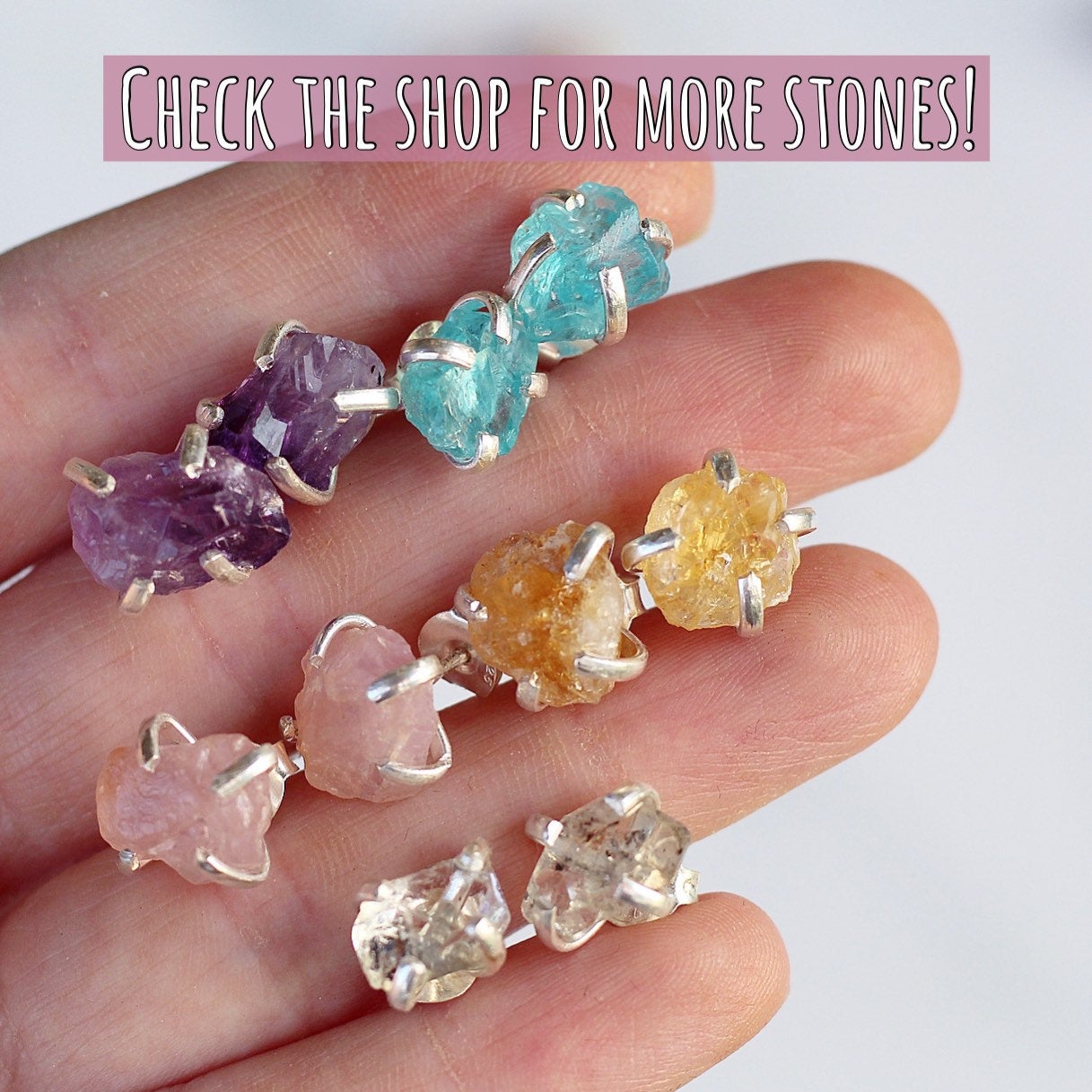 Raw Crystal Earrings Studs, Raw Stone Earrings, Amethyst Earrings, Raw Amethyst, Healing Gemstone Earrings, February Birthstone, Boho