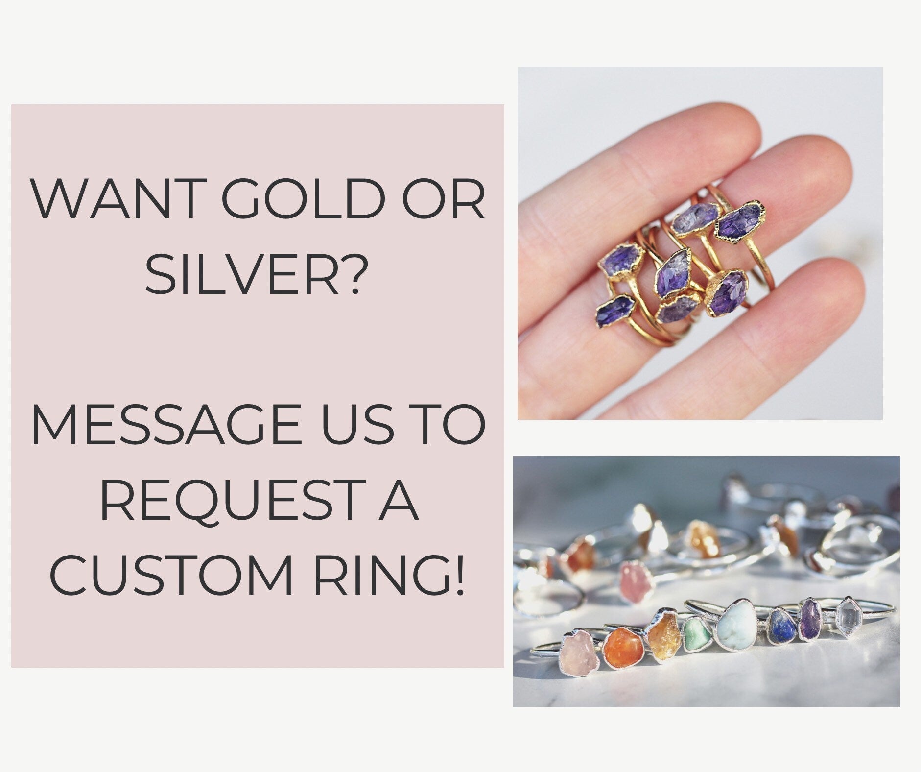 Raw Rhodocrosite Ring, Rhodocrosite Raw Stone, Rhodocrosite Crystal Ring, Raw Gemstone Ring, Smooth Crystal Ring, Raw Gemstone Jewelry