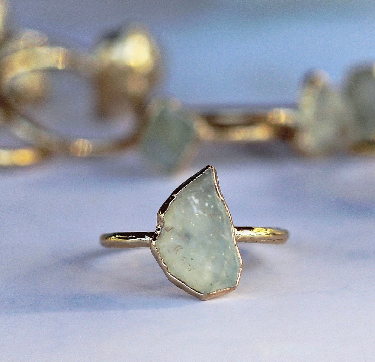 Libyan Desert Glass Ring Gold, Tektite Ring Gold Band, Meteor Gemstone Ring, Raw Libyan Desert Glass Stone Ring, Real Libyan Desert Glass