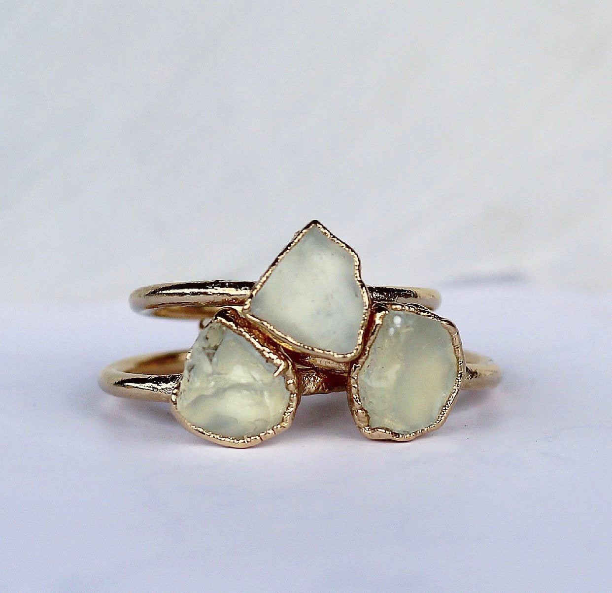 Libyan Desert Glass Ring Gold, Tektite Ring Gold Band, Meteor Gemstone Ring, Raw Libyan Desert Glass Stone Ring, Real Libyan Desert Glass