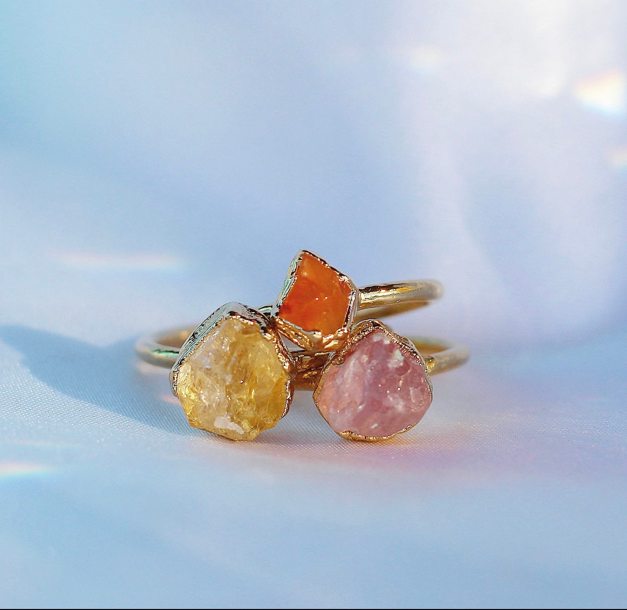 Raw Carnelian Gold Ring, Small Carnelian Ring, Dainty Carnelian Ring, Real Carnelian Crystal Jewelry, Carnelian Crystal Jewelry