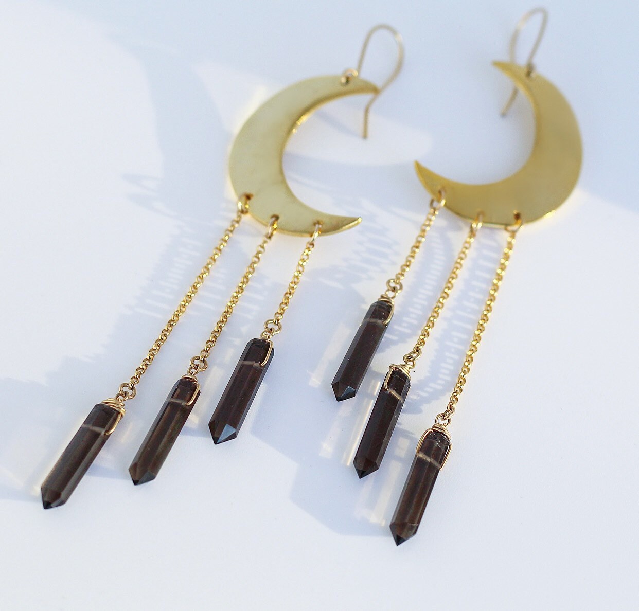 Celestial Moon Dangle Earrings, Celestial Crystal Earrings, Goddess Earrings, Moon Statement Earrings, Big Festival Earrings, Gypsy Earrings