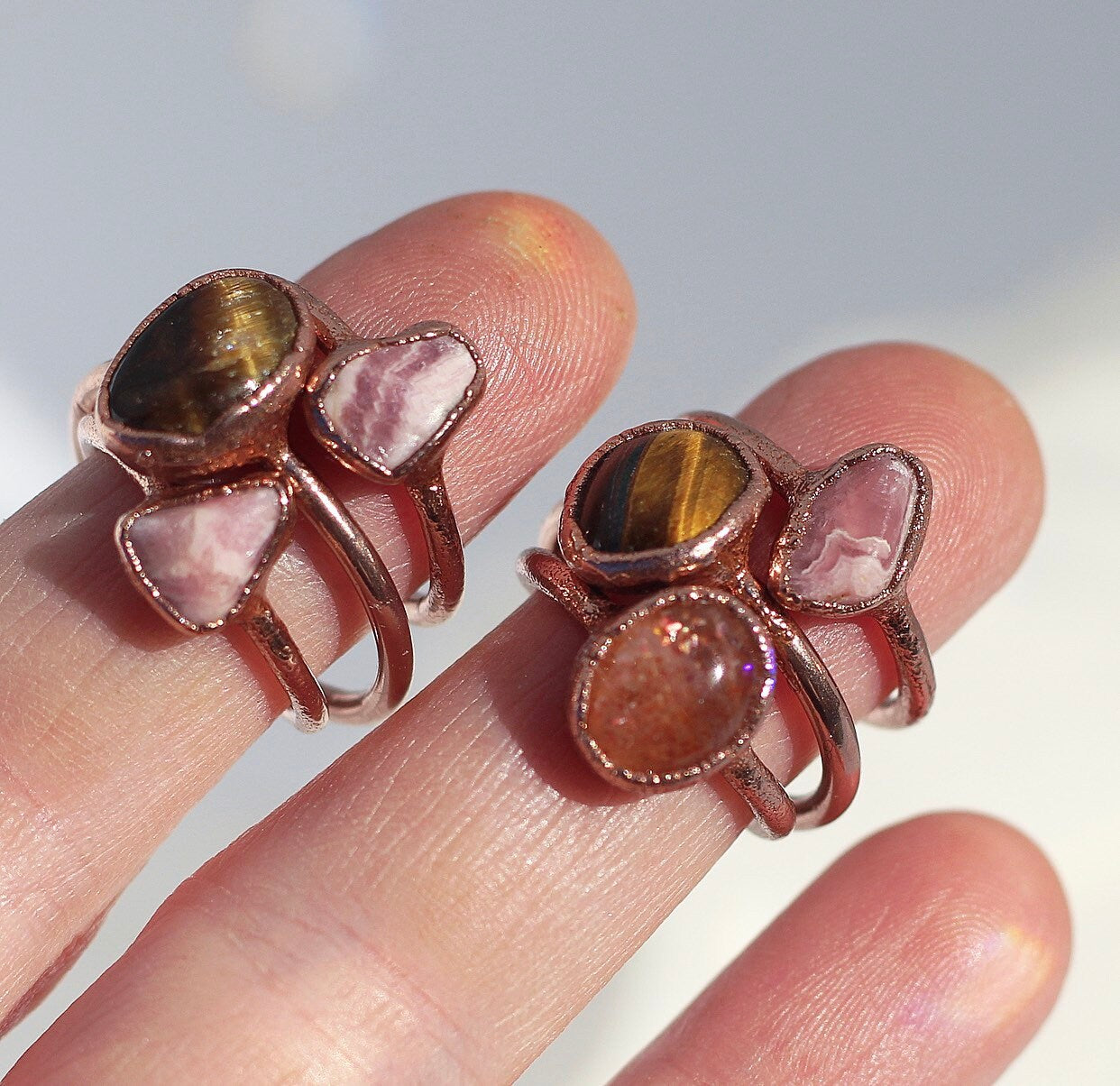 Raw Rhodocrosite Ring, Rhodocrosite Raw Stone, Rhodocrosite Crystal Ring, Raw Gemstone Ring, Smooth Crystal Ring, Raw Gemstone Jewelry