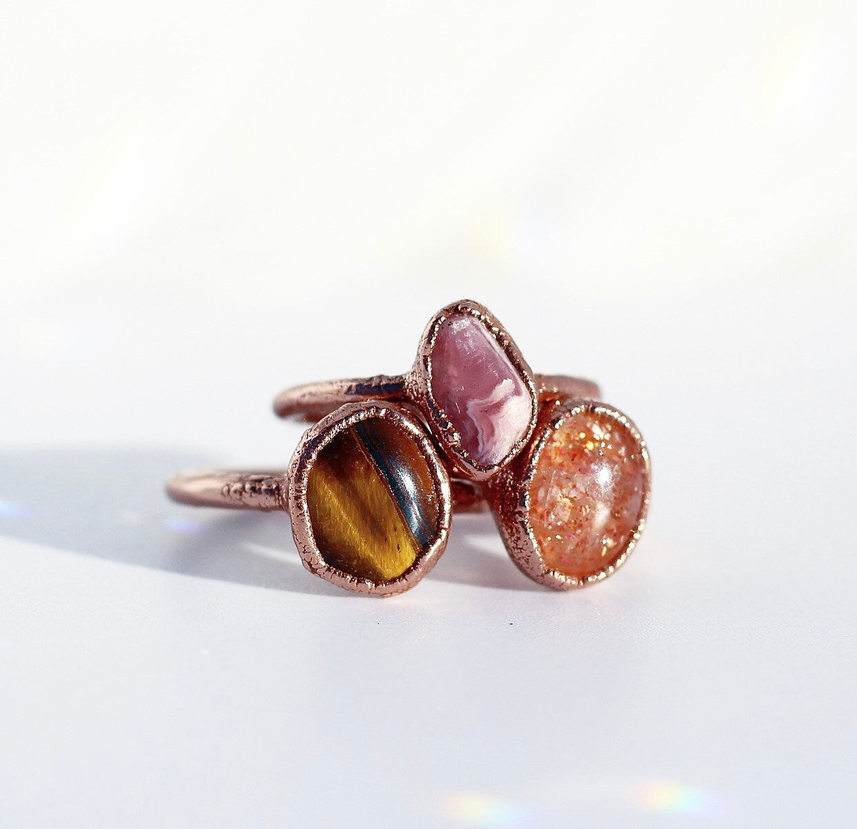 Raw Tigers Eye Ring, Tigers Eye Stone Jewelry, Tigers Eye Crystal Ring, Luck Stone Ring, Smooth Tigers Eye Ring, Raw Crystal Jewelry