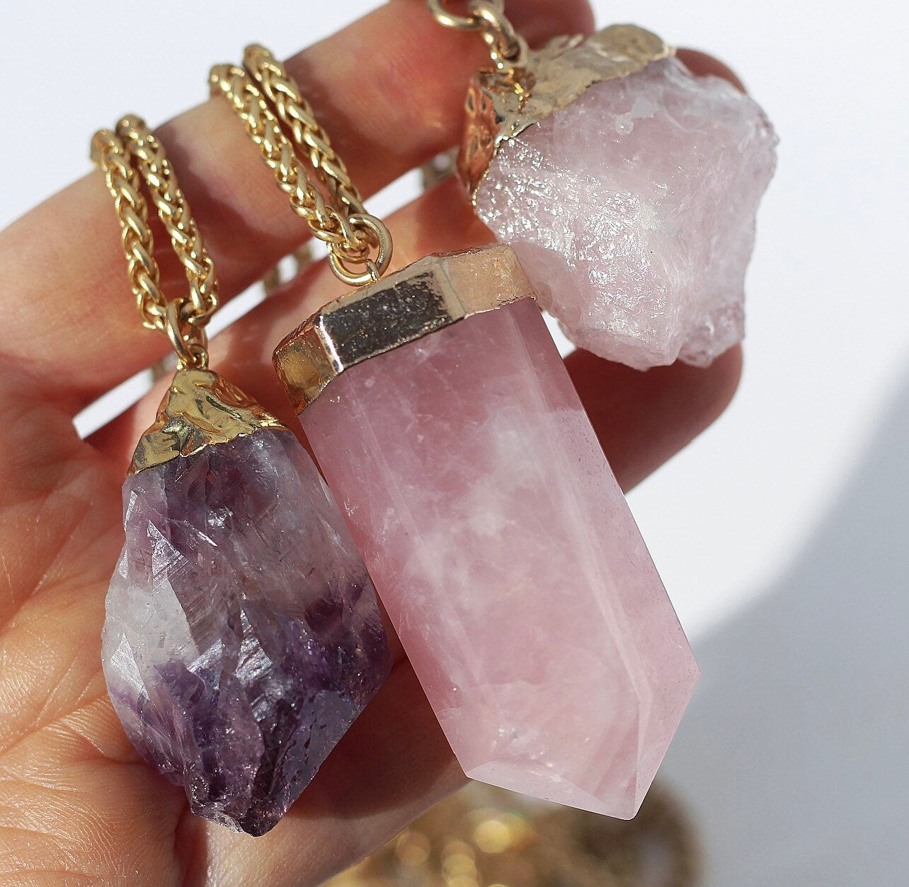 Extra Large Rose Quartz Necklace, Huge Raw Rose Quartz Pendant, Rose Quartz Crystal Pendant, Big Rose Quartz Nugget Necklace