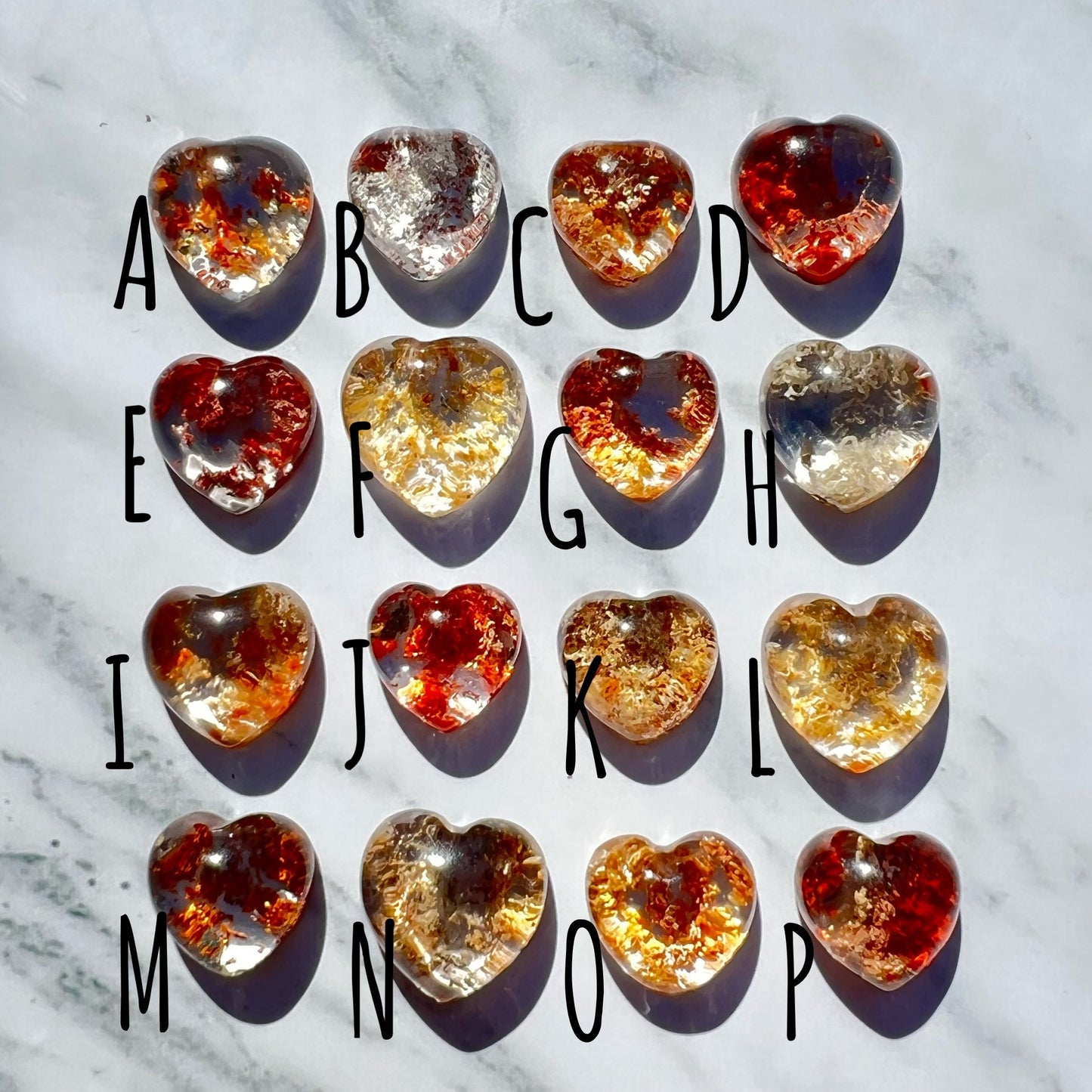 Garden Quartz Heart Ring, Heart Stone Lodolite Ring, Garden Quartz Crystal Ring, Polished Lodolite Stone Ring, Boho Heart Ring, Heart Gift