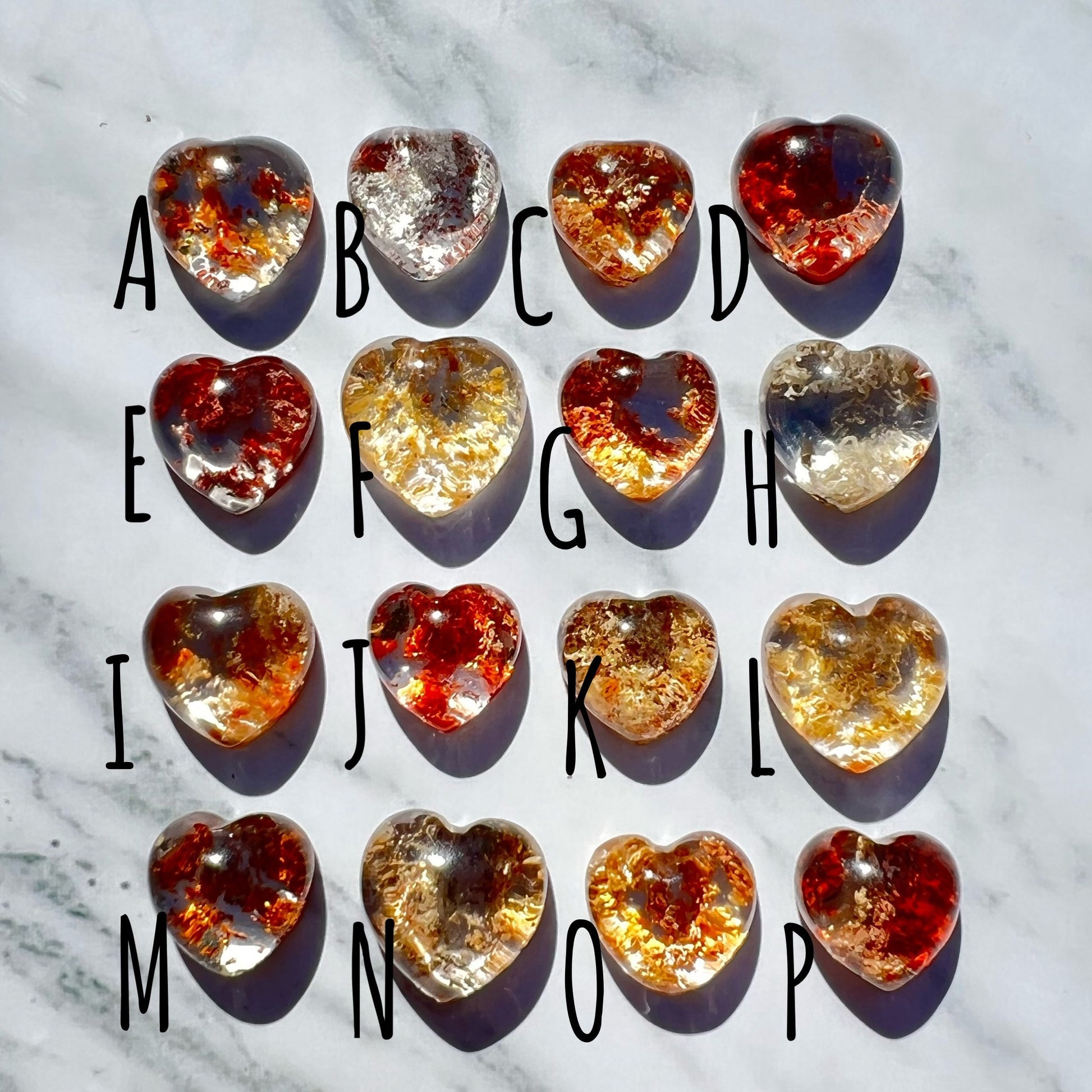 Garden Quartz Heart Ring, Heart Stone Lodolite Ring, Garden Quartz Crystal Ring, Polished Lodolite Stone Ring, Boho Heart Ring, Heart Gift